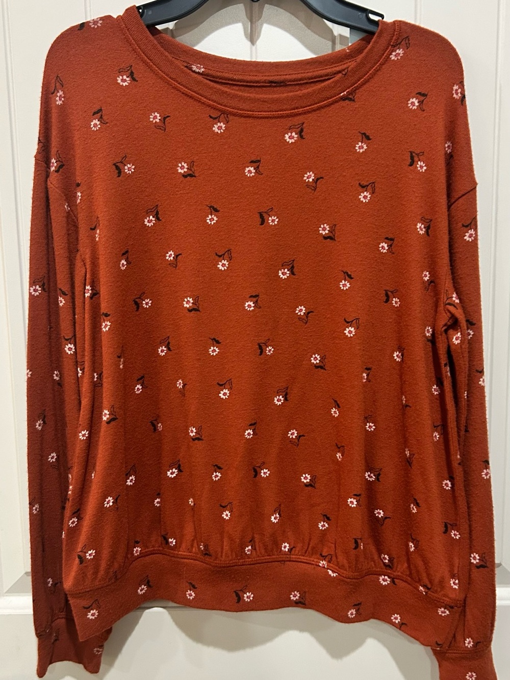 Cat & Jack Rust Floral Knit Top NWT